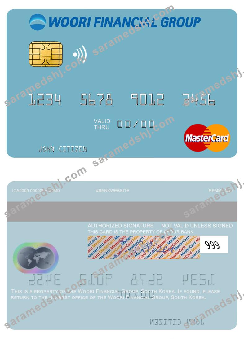 South Korea Woori Financial Group mastercard